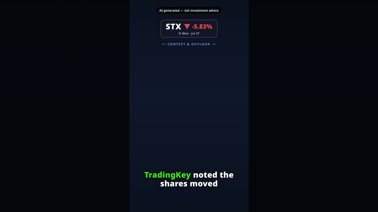 ¿Por qué pierde terreno Seagate Technology? STX -5.83%