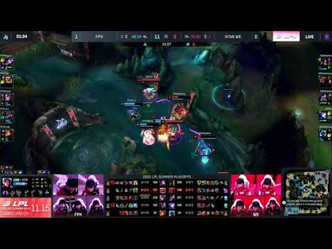 FPX WE Game 2 Semi Finals Highlights -  DoinB Irelia Triple Kill -  LPL Summer 2021