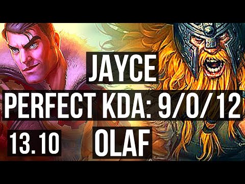JAYCE vs OLAF (TOP) | 9/0/12, Legendary | KR Master | 13.10