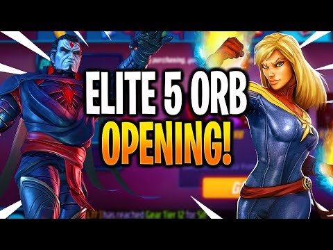 *NEW* BEST ELITE 5 RED STAR ORB OPENING! - MARVEL Strike Force - MSF