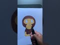 Drawing Baby Milo with POSCAS!🐵(#shorts)