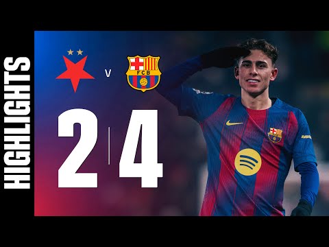 HIGHLIGHTS | SLAVIA PRAGUE 2 vs 4 FC BARCELONA | UEFA CHAMPIONS LEAGUE 🔵🔴