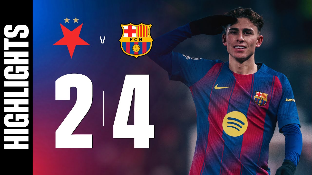 SK Slavia Praha 2 - 4 FC Barcelona highlights