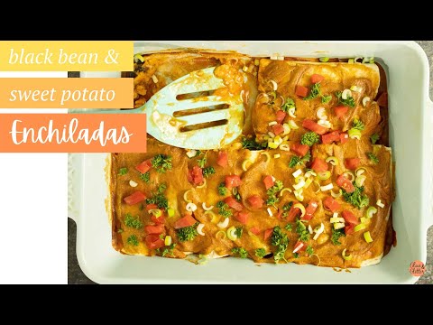 Black Bean Sweet Potato Enchiladas