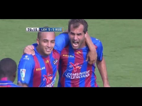 Gol penalti de Barkero (1-1) en el Levante UD - Real Sociedad Jornada 5