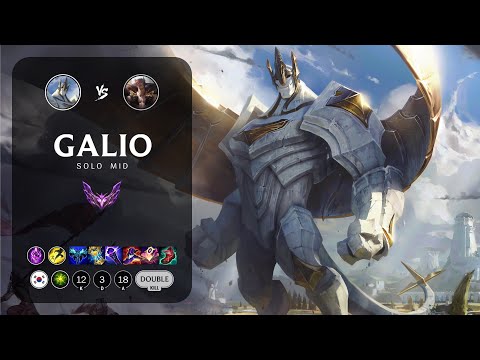 Galio Mid vs Sett - KR Master Patch 13.12