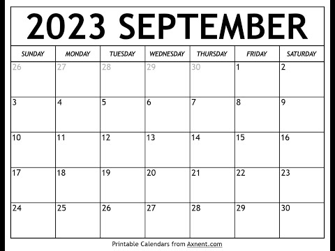 How to get free printable September 2023 calendar - Axnent