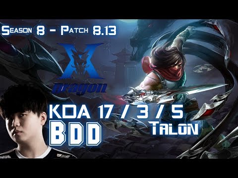KZ BDD TALON vs KATARINA Mid - Patch 8.13 KR Ranked
