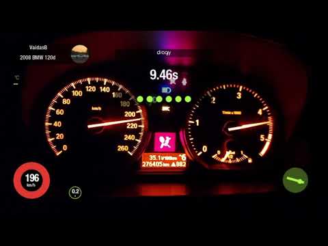 BMW E81 120d N47 STAGE3 acceleration dragy 100-200 9.9s