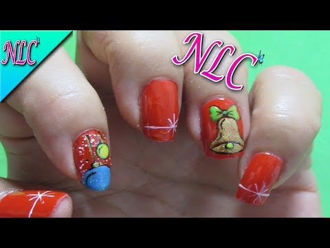 DECORACIÓN DE UÑAS NAVIDEÑAS – COMO HACER DECORACIONES DE NAVIDAD EN UÑAS -CHRISTMAS NAIL ART – NLC