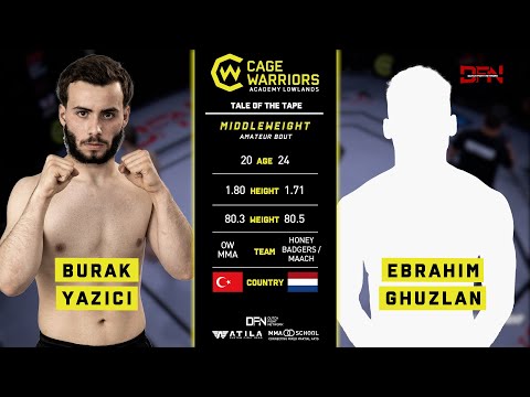 Fight 04: Burak Yazici vs Ebrahim Ghuzlan | Cage Warriors Academy Lowlands 1