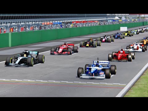 All F1 2018 Cars vs All F1 1996 Cars - Monza