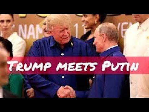 RAW Trump Greets with Hand Shake Vladimir Putin at APEC 2017 Gala Breaking News November 2017 Video