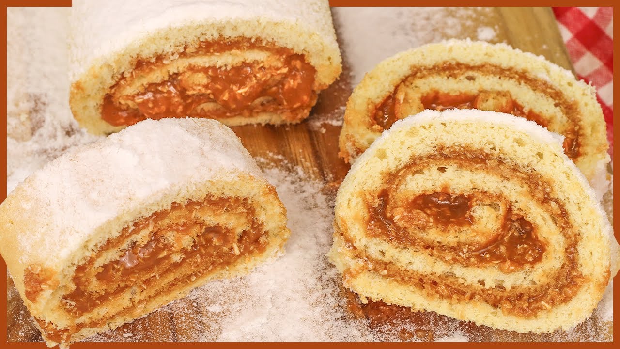 ROCAMBOLE DE DOCE DE LEITE I MASSA FOFINHA I ECONÔMICA I FÁCIL I Receitas de Pai