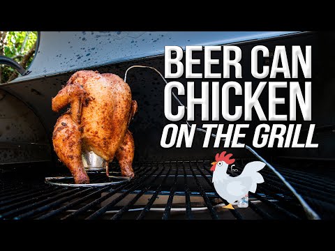 The Best Beer Can Chicken - Smoked on My Traeger Grill | SAM THE COOKING GUY 4K