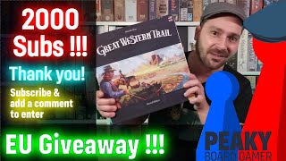 Peaky Boardgamer 2000 Subs GIVEAWAY contest announcement !!!