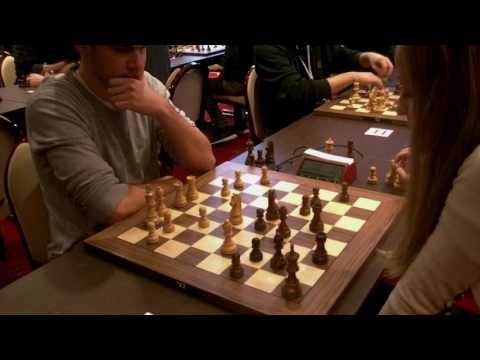 GM Maxim Matlakov - WFM Orehek Spela, Pirc defence, Blitz chess