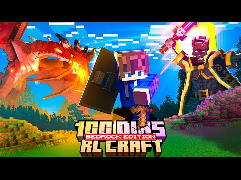 SOBREVIVI 100 DIAS NO RLCRAFT DO MINECRAFT BEDROCK HARDCORE
