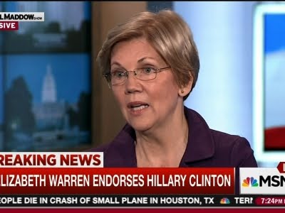 Warren Ready to 'Work Heart Out' for Clinton - YouTube