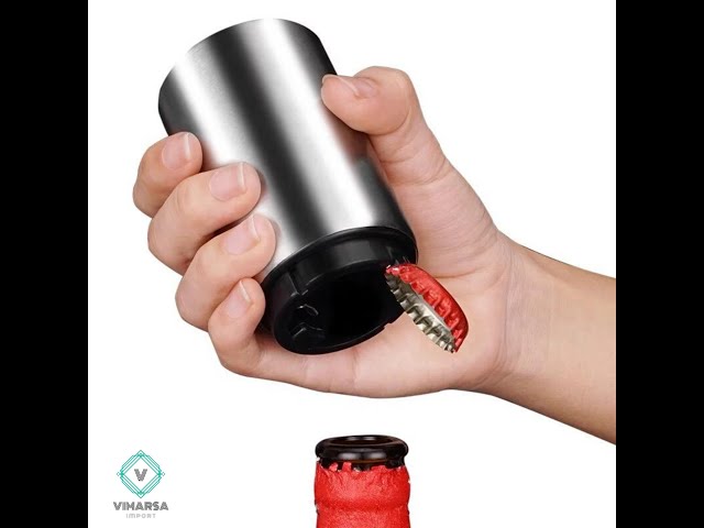 Vídeo relacionado con FLOW Barware Abridor de botellas, hoja de barra de 18 cm | Abridor de botellas de cerveza de acero recubierto de goma | Cuchillas de barra profesionales de doble versión | Paquete de 4 unidades negro