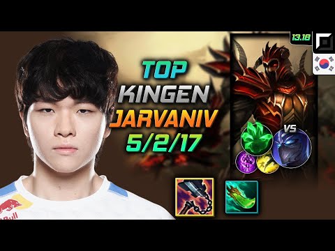 Jarvan IV Top Build Kingen Goredrinker Grasp of the Undying - LOL KR Challenger Patch 13.18