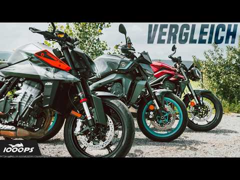 Nakedbike Vergleich 2024: KTM 990 Duke, MT-09, Street Triple RS im Test