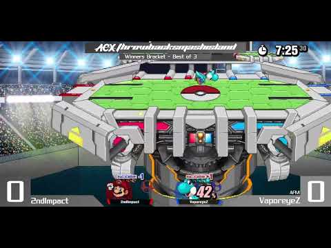2ndImpact (Mario, Ryu) vs VaporeyeZ (Yoshi) - Winners Bracket - throwback smash island