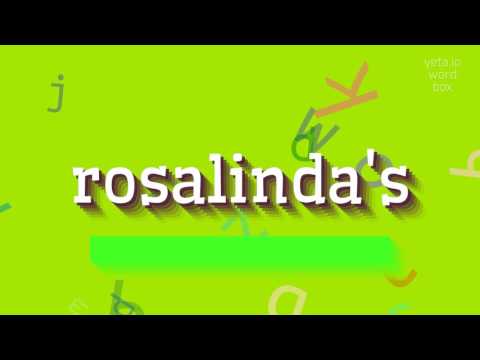 How to say "rosalinda's"! (High Quality Voices)