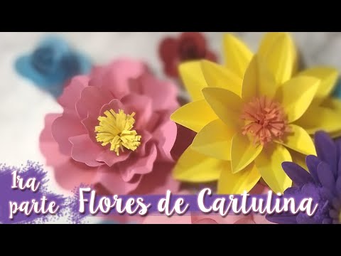 Cómo hacer flores de cartulina + patrones. Parte uno