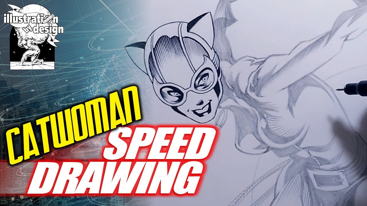 CATWOMAN Speed Drawing – DC Comics Fan Art | Timelapse Illustration