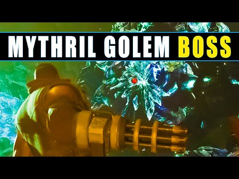 Final Fantasy 7 Rebirth Mythril Golem Boss Fight - How to beat the rock boss in the mine