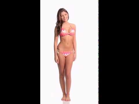 Luli Fama Flamingo Beach Brazilian Tie Side Bottom | SwimOutlet.com