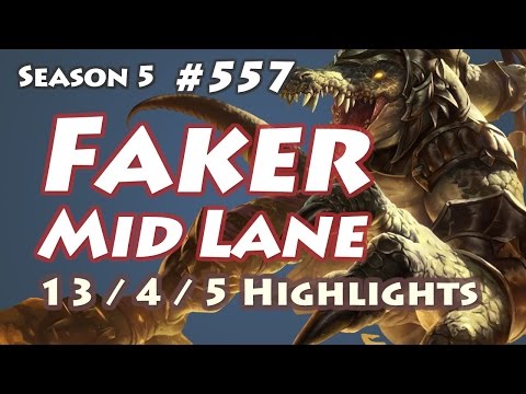 SKT T1 Faker - Renekton vs Yasuo - EUW LOL SoloQ Highlights