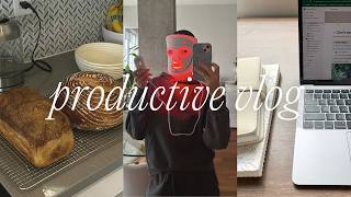 VLOG: finishing *everything* i've been putting off + self care time (red light therapy, cozy days)