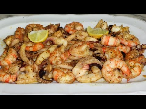Recette de fruits de mer sautés |  غلال البحر بالثوم
