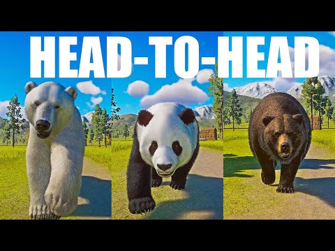 Polar Bear vs Grizzly bear vs Giant Panda A Head to Head Speed Race in Planet Zoo