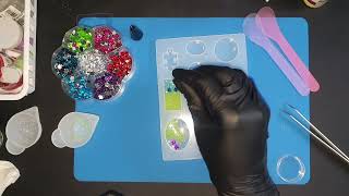 DIY UV Resin Keychains with Glitter and Gem Stones
