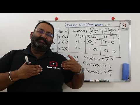 3 state traffic lights controller explained with example
