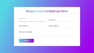Responsive Contact us Form using HTML & CSS | CodingNepal