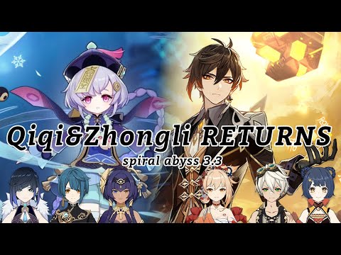 [QIQI and ZHONGLI 3.3 Spiral Abyss RETURNS | Genshin Impact]
