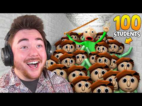 100 STUDENTS DEFEAT BALDI!!! | Baldi's Basics (Mods)