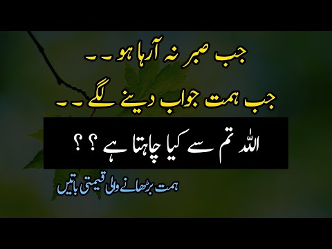 Jab Sabar Na Araha Ho Or Himmat Jawab De Day | Deep Motivational Quotes in Urdu  Amazing Quotes