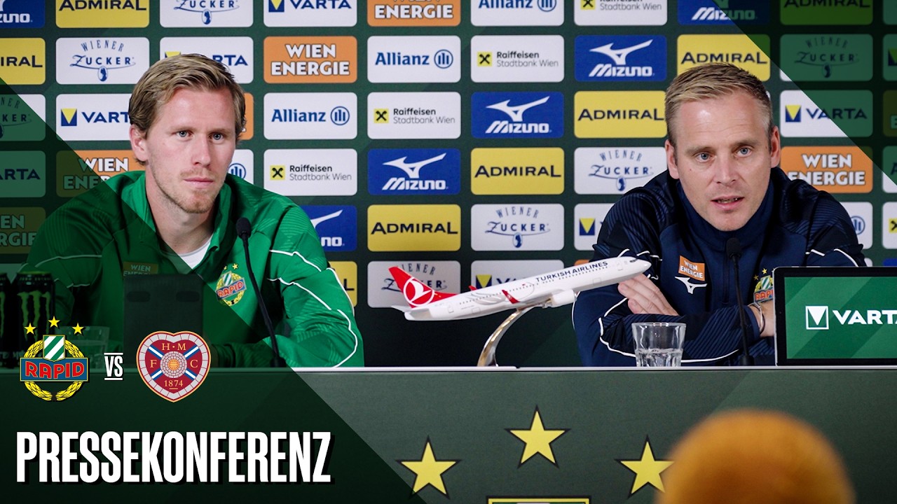 Pressekonferenz vor dem Rückspiel gegen Heart of Midlothian