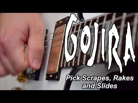 How To Play Gojira Style Pick Scrape, Rake and Slides