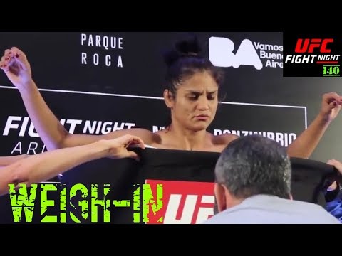 UFC Argentina Weigh-In Results Poliana Botelho vs Cynthia Calvillo