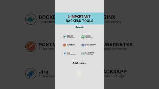 Backend Tools.                         #backend #backenddevelopment #backenddeveloper