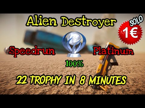 Alien Destroyer Fast Speedrun Platinum 100% 8 Minutes Easy Trophy Guide PS4 PS5 Only 0.99€