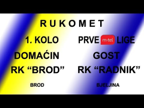 1. Kolo Prve m:tel lige (m) RK "BROD" - RK "RADNIK" 19.10.2019