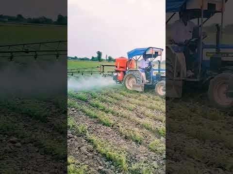 Rakshak-400 boom sprayer #shaktiman #swaraj724xm #minitractorsprayer