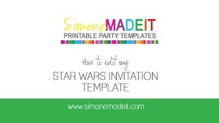 editable star wars invitations tutorial personalize using adobe acrobat reader dc hmong video - fortnite birthday party invitations template